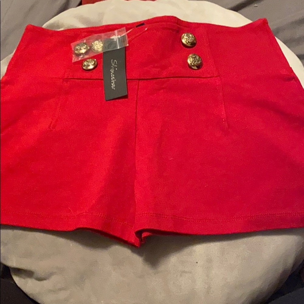 Red dressy shorts
